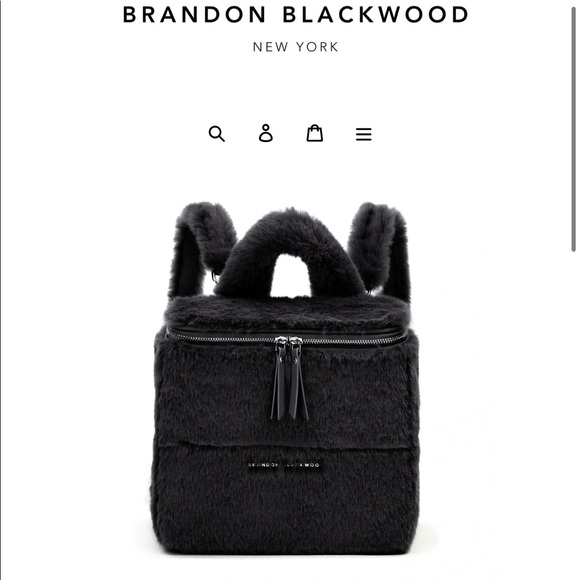 *New* Brandon Blackwood Green Faux Mink Portmore Backpack Brandon Blackwood | Bags | New Brandon Blackwood Green Faux  main image 3